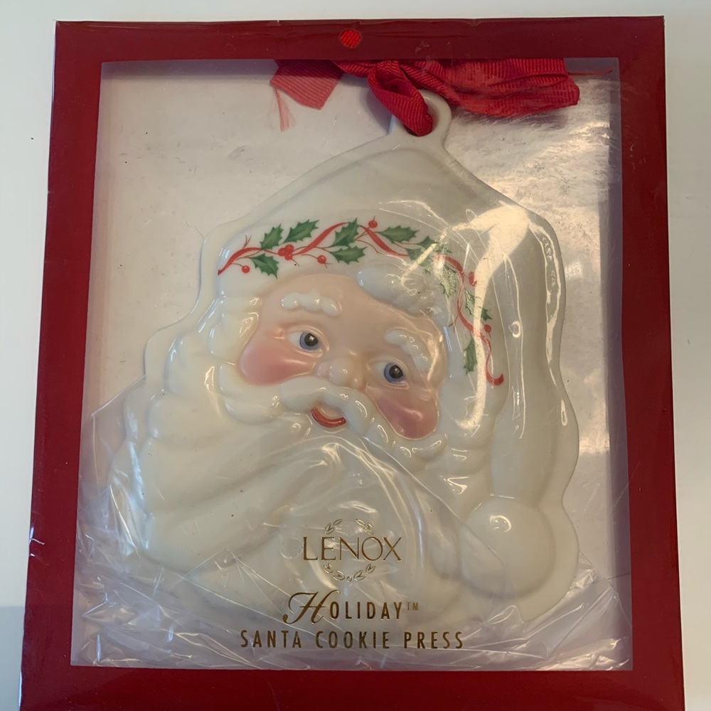 Lenox Holiday Santa Cookie Press w/ Recipe